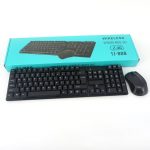TJ-808 2.4G Keyboard and Mouse Suit Wireless Keyboard and Mouse - Black