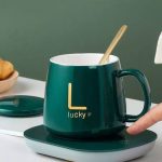 Tasse lucky à café en céramique, tasse avec thermostat chauffant à 55 degrés