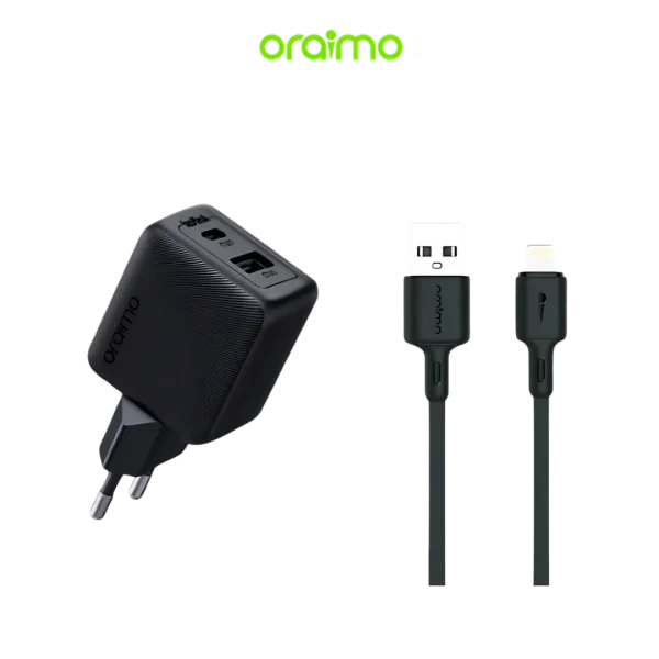 Chargeur Rapide Oraimo – Double Sortie USB & Type-C – Image 2