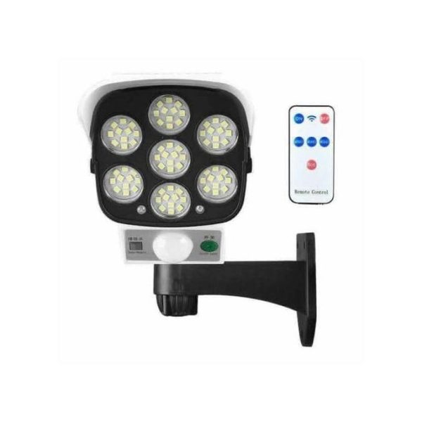 Lampe solaire  avec télécommande Projecteur Eclairage public solaire à LED haute performance + détecteur de mouvement – Image 3