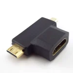 Raccord 3-en-1 HDMI Femelle vers Mini & Micro HDMI Mâles – Adaptateur Universel