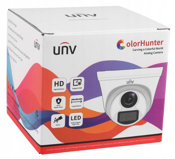 Caméra Dôme 4-en-1 Uniview – 5MP | Objectif 2.8mm | Vision Couleur 20m
