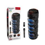 Enceinte Portable Bluetooth Alpha – Sans Fil avec Microphone & Éclairage LED