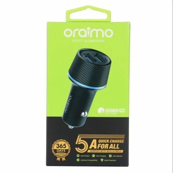 Oraimo Highway OCC-21D – Chargeur de Voiture USB Rapide – Image 2
