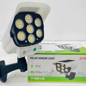 Lampe solaire  avec télécommande Projecteur Eclairage public solaire à LED haute performance + détecteur de mouvement