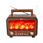 Radio Rétro Multifonction Rechargeable USB/Solaire – Bluetooth & Haut-Parleur