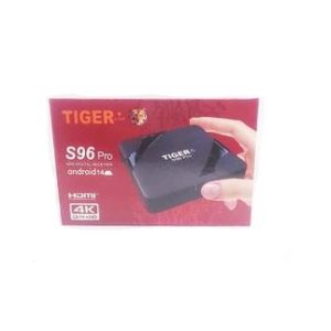 Tiger S96 Pro Smart TV BOX – Android 14, 2 Go + 16 Go, Dual Wi‑Fi 5 GHz, 4K UHD – Carte Sup TV incluse