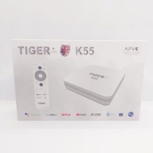Tiger K55 TV Box – Android 14, Résolution 4K UHD + 12 mois d’IPTV inclus