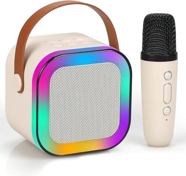 K12 Système Karaoké Coloré – Enceinte Portable avec Micro & Éclairage LED
