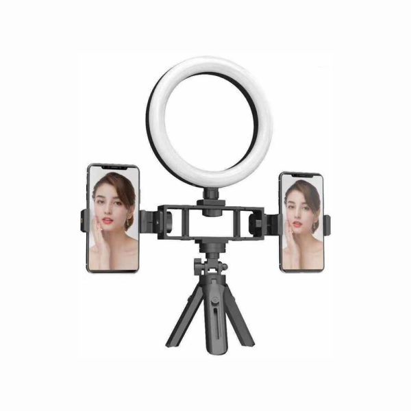 Bracket Fill Light Table Ring Light avec Trépied + Support 2 Téléphones – Image 2