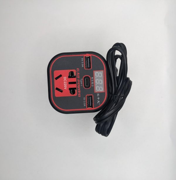 Convertisseur Onduleur Voiture 12V/24V vers 220V – 200W avec 2 Ports USB – Image 2