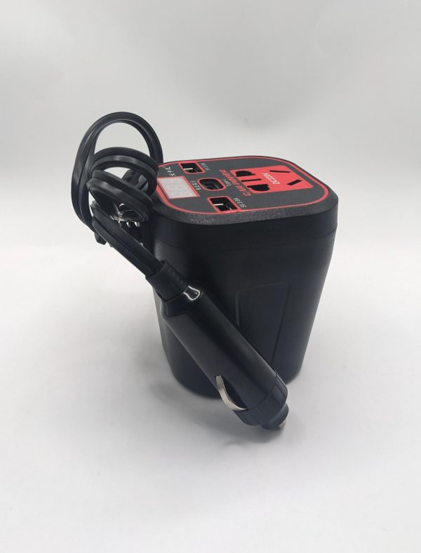Convertisseur Onduleur Voiture 12V/24V vers 220V – 200W avec 2 Ports USB – Image 3