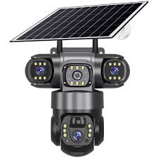 V380 Pro HD 3 Caméra de Sécurité Solaire – Sans Fil, Vue 360°, Vision Nocturne