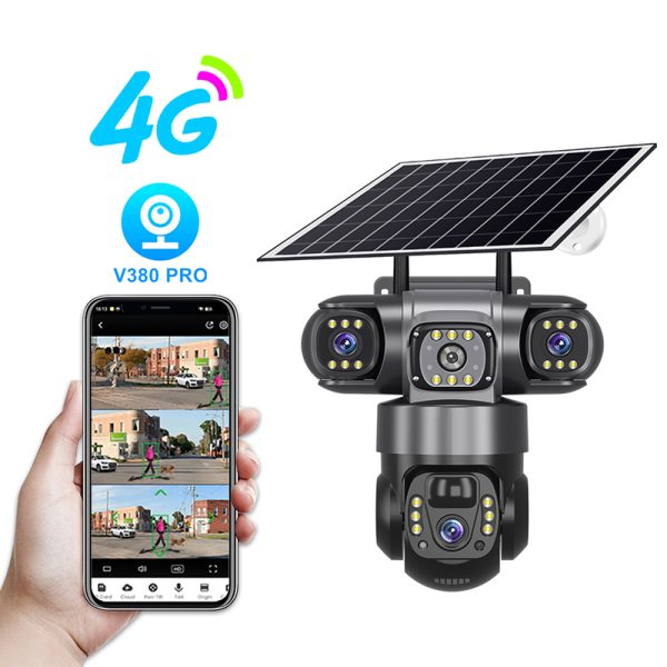 V380 Pro HD 3 Caméra de Sécurité Solaire – Sans Fil, Vue 360°, Vision Nocturne – Image 2