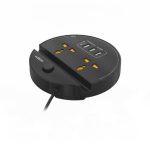 Chargeur Rapide & Multiprise MOXOM Smart Power MX‑ST03 – QC3.0, 3 USB & Support Téléphone